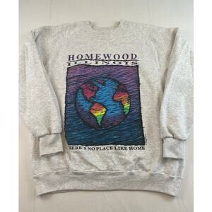 Vintage Homewood Illinois Crewneck Sweatshirt, Size XL, Made in USA